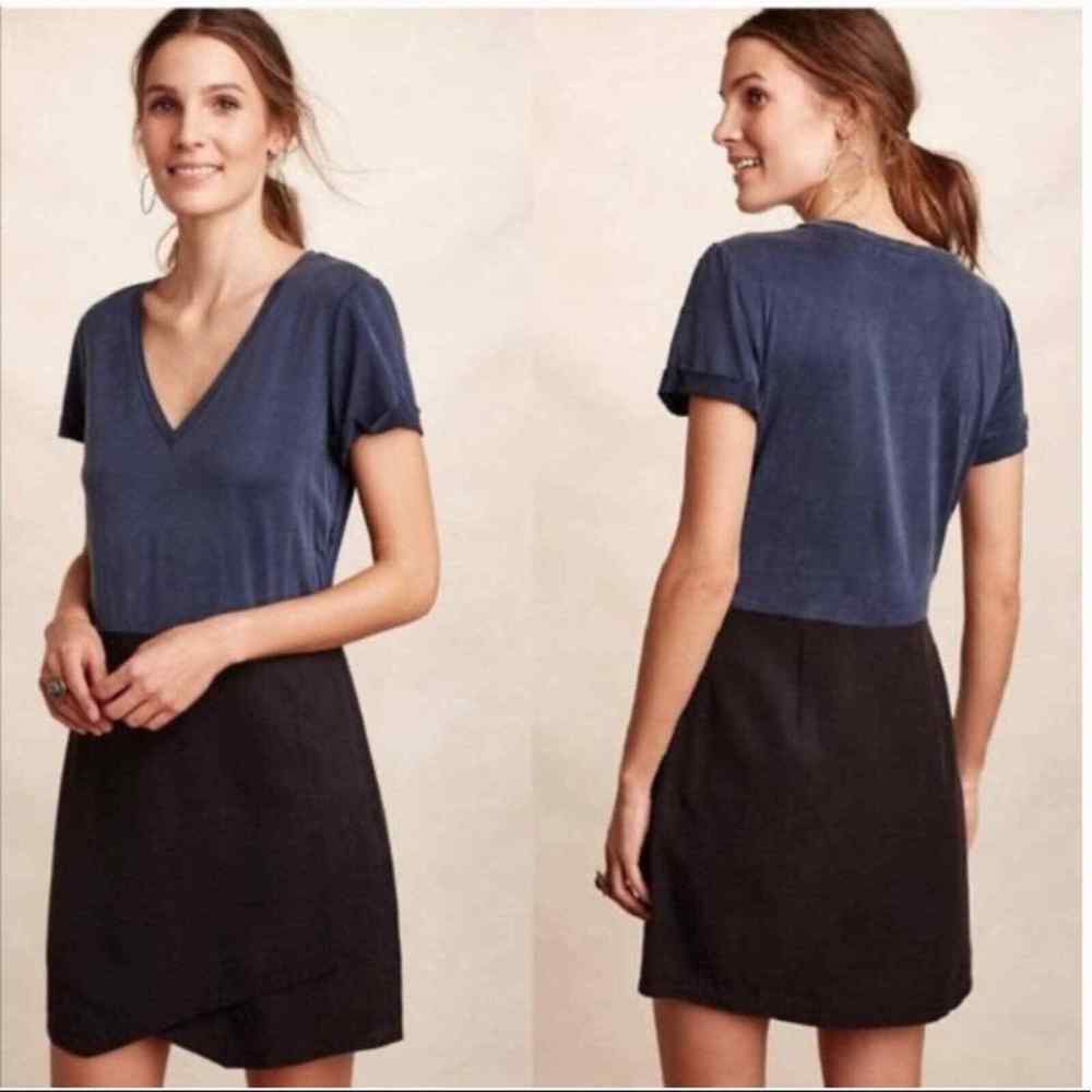 Anthropologie Navy and Black Mini Dress